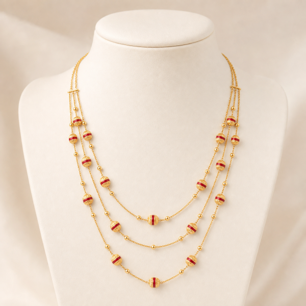 Tatva layered gold necklace